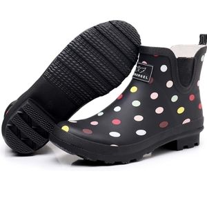 Two different sized rainboots